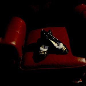 Calvin Klein patent leather flats